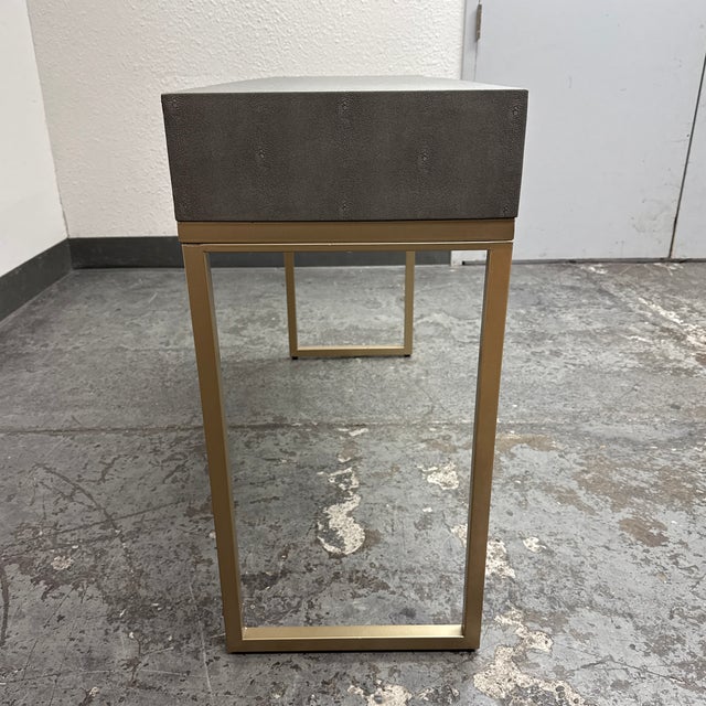 2020s Jamie Young Kain Faux Shagreen Console Table For Sale - Image 5 of 12