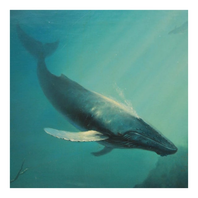 Anthony Casay Signed Marine Life Painting 18" X 24" For Sale
