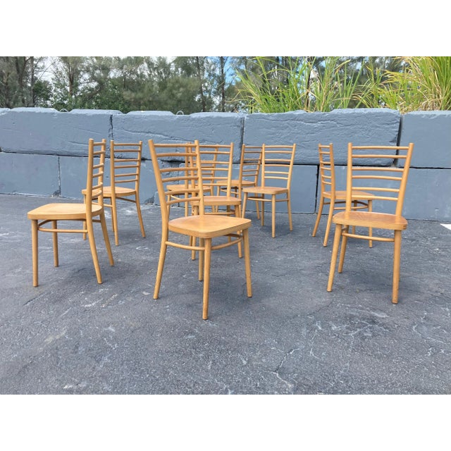 Thonet 1970s Bentwood Dining Chairs - Set of 9 For Sale - Image 4 of 13