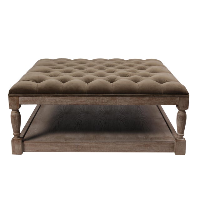 Blink Home Voltaire Tufted Ottoman Chairish