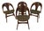 Set of Four Unique Mid-Century Bentwood Dining Chairs For Sale