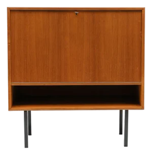 Danish Teak Two-Door Bar Cabinet, 1960s