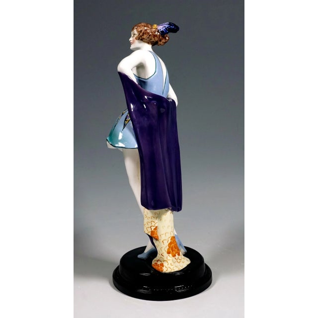 Art Deco Standing Dancer Figurine by Wilhelm Thomasch, 1920s For Sale - Image 4 of 7