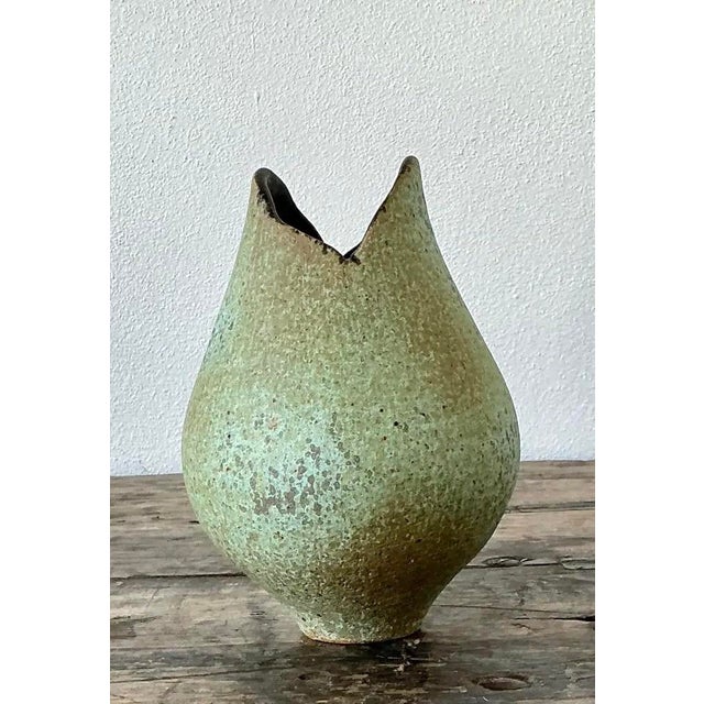 Vintage Original Studio Pottery Vase For Sale - Image 11 of 12
