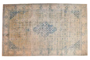 Vintage Distressed Bulgarian Herati Design Rug - 8'10" X 14'5"
