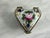 1980s French Limoges Peint Main Heart Trinket Box, Hand Painted Floral For Sale - Image 9 of 9
