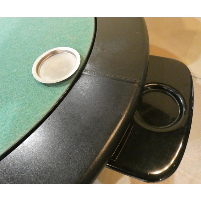 Game Table in Leather and Steel, Italy, 1970s For Sale - Image 4 of 18