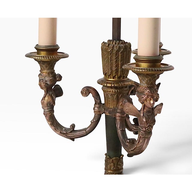 Metal Vintage French Bouillotte Table Lamp For Sale - Image 7 of 18