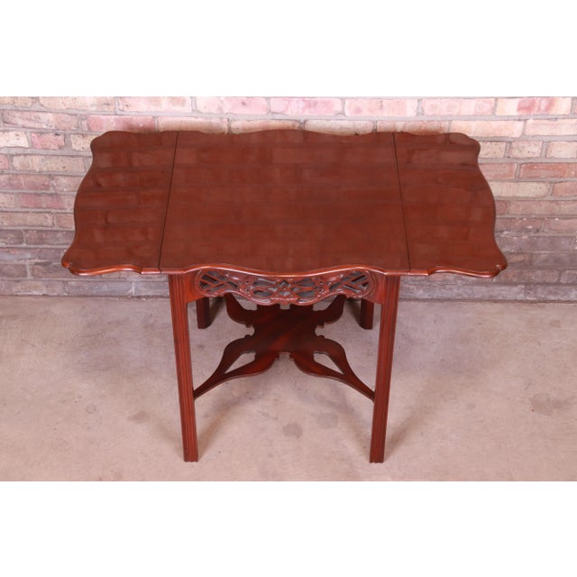 Baker Furniture Historic Charleston Collection Carved Mahogany Pembroke
