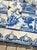 Baroque Antique 18th Century Portuguese Blue & White Flowerpiece on a Classical Stand Tile Mural For Sale - Image 3 of 16