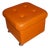 Orange Leatherette Stool, 1970s For Sale