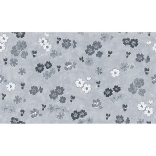 Flower Field Wallpaper by Paule Marrot in Grays For Sale