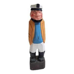 1960s Carved Wooden Sailor Figurine