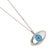 Metal Protective Blue Evil Eye Glass Pendant Sterling Silver Necklace For Sale - Image 7 of 8