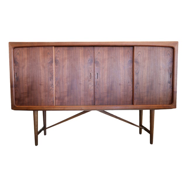 Danish Teak Sideboard with Sliding Doors, 1960s For Sale