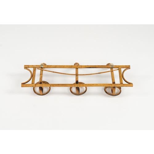 Mid-Century Wall Coat Rack in Bamboo and Rattan, Italy, 1960s For Sale - Image 13 of 14