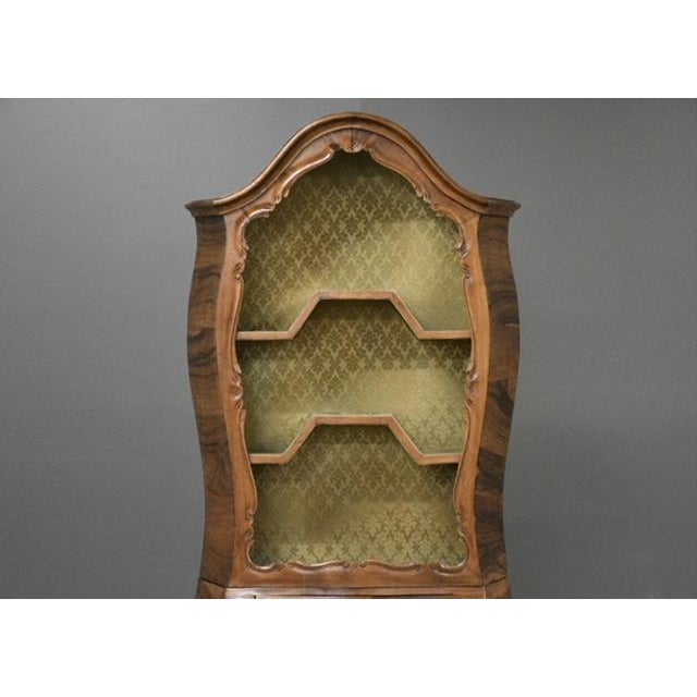 1950s 1950s Italian Bombe Style Burl Secretary Desk For Sale - Image 5 of 10