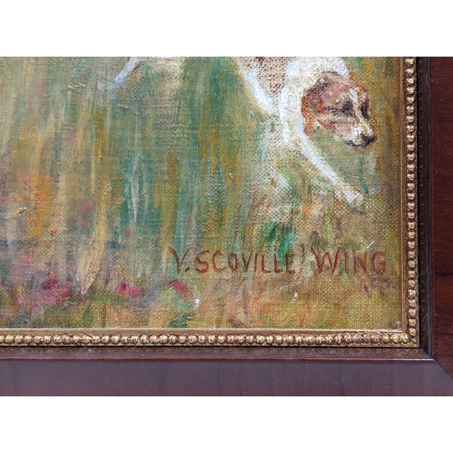 Mid 20th Century V. Scoville Wing Original Equestrian Hunt Oil Painting, Red Coats, Autumn Golds, Ralph Lauren Style For Sale - Image 4 of 18