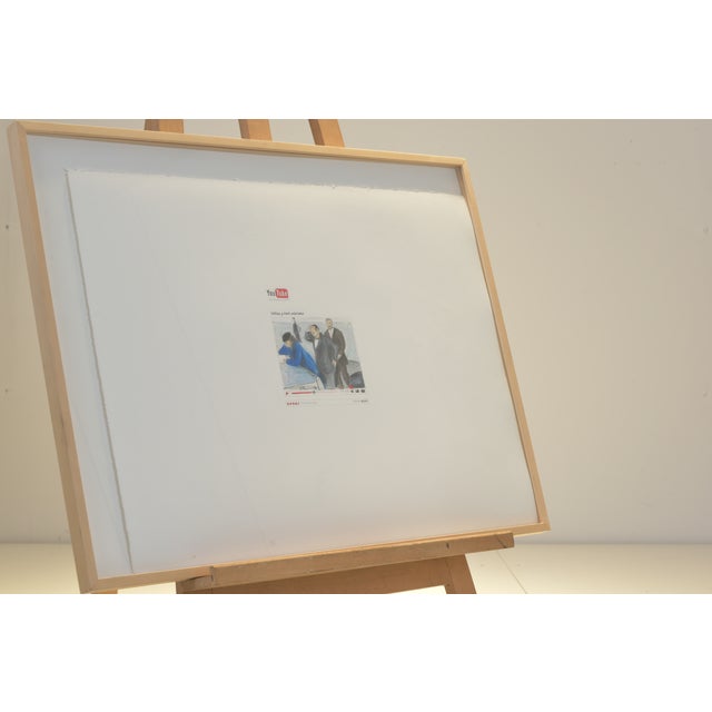 2000 - 2009 Italian Prime Minister on YouTube, Drawing on Vellum, Illegibly Signed, 2009 For Sale - Image 5 of 7