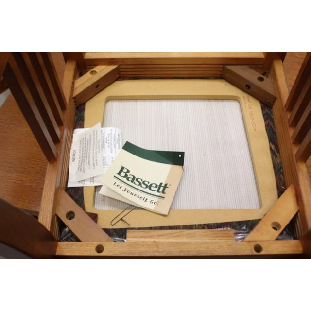 Bassett Furniture Vintage Mission Style Bassett Furniture Dining Chairs | Set of 2 For Sale - Image 4 of 6