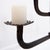 Rustic Rural Decoration - Mid-Century Measures : 54x30cm H:51cm Five-branch wrought-iron candelabra in the style of the...