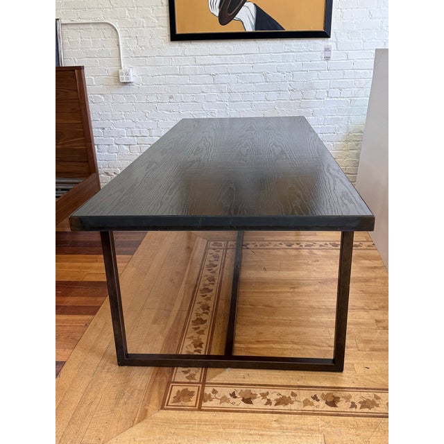 Bespoke Wood + Metal Dining Table For Sale - Image 9 of 12