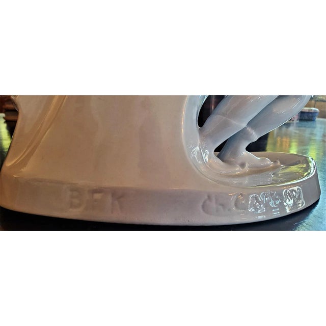 Belgian Art Deco Charles Catteau Bfk Ice Skater Sculpture For Sale - Image 9 of 13