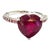Bochic “Orient” Diamond & Ruby Vintage Solitaire Ring Set in 18k & Silver Size 10 For Sale