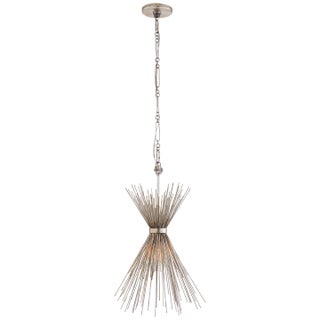 Kelly Wearstler for Visual Comfort Signature Strada Small Chandelier in Burnished Silver Leaf For Sale