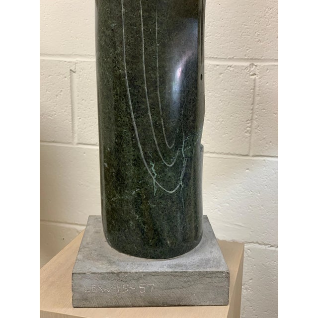 1957 Green Marble Sculpture Stanley Lewis For Sale - Image 9 of 12