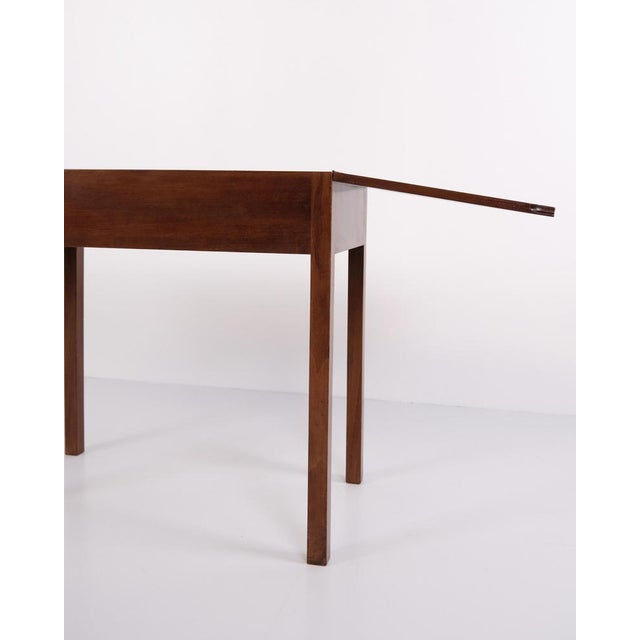 Mahogany Sewing Table with Storage Compartment, 1940s For Sale - Image 9 of 12