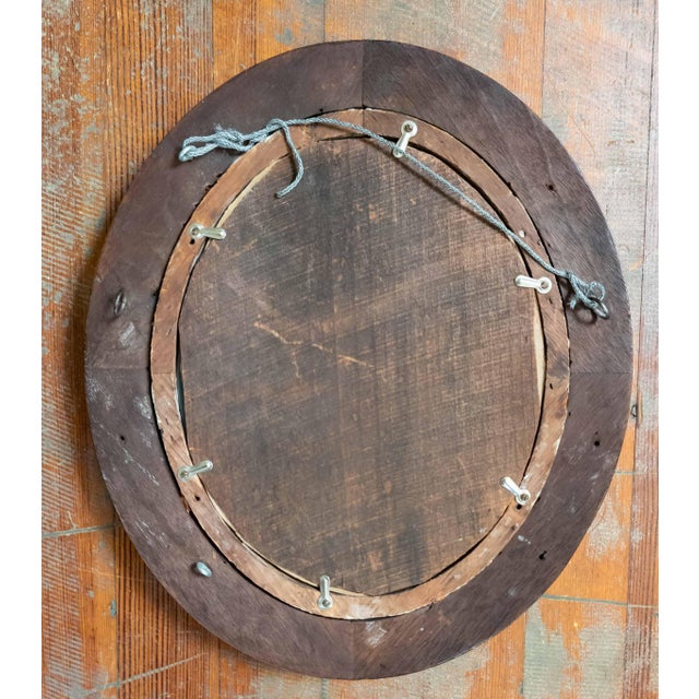 19th Century Pair of American Victorian Oval Walnut Mirrors For Sale - Image 10 of 10