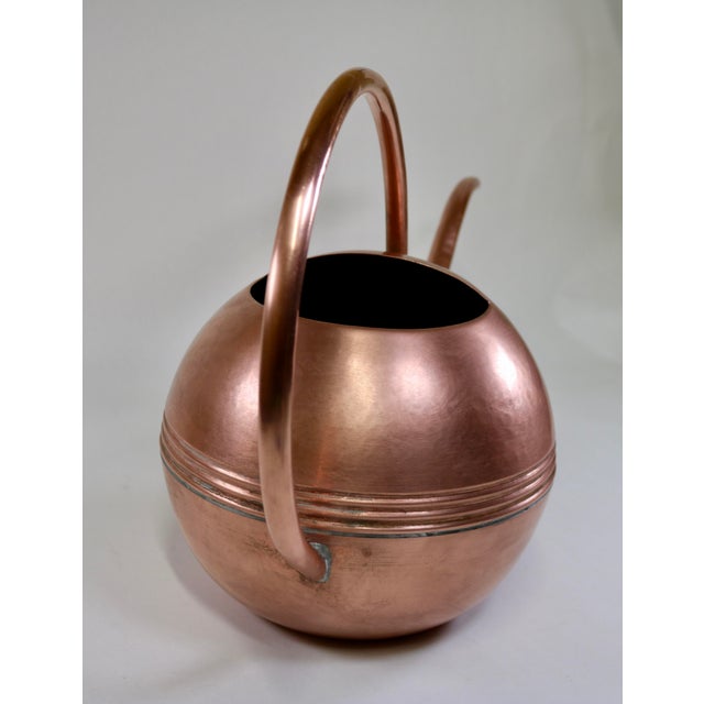 Vintage Round Long Spout Copper Watering Can by Smith and Hawken For Sale - Image 4 of 14