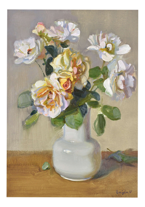Valery Bayda, Roses, 2025, Oil on Cardboard