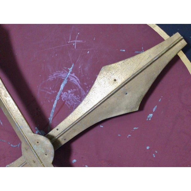 Large Architectural Clock Face with Gilt Numbers and Hands For Sale - Image 13 of 14