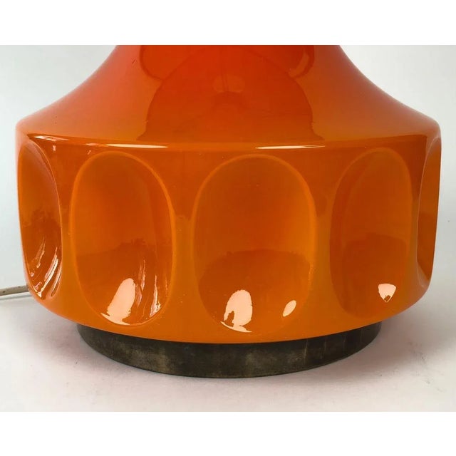 Large Mid-Century German Table Lamp with Glass Base, 1970s For Sale - Image 9 of 18