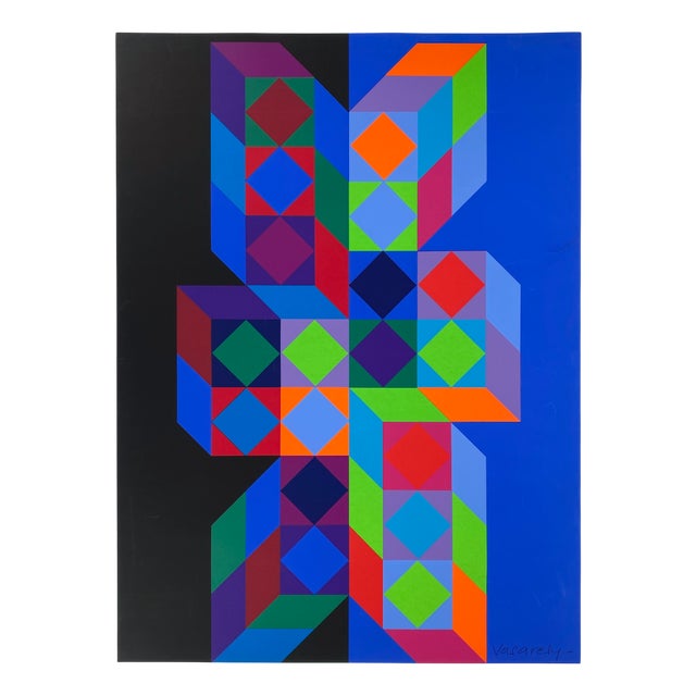 Victor Vasarely, Screen Print Poster for the Munich Olympic Games by Victor Vasarely (19081997), 1972, 1972, Paper For Sale