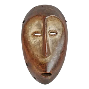 Vintage Wood Carved Lega Mask