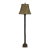 Speer Brass & Leather Bamboo Form Floor Lamp For Sale