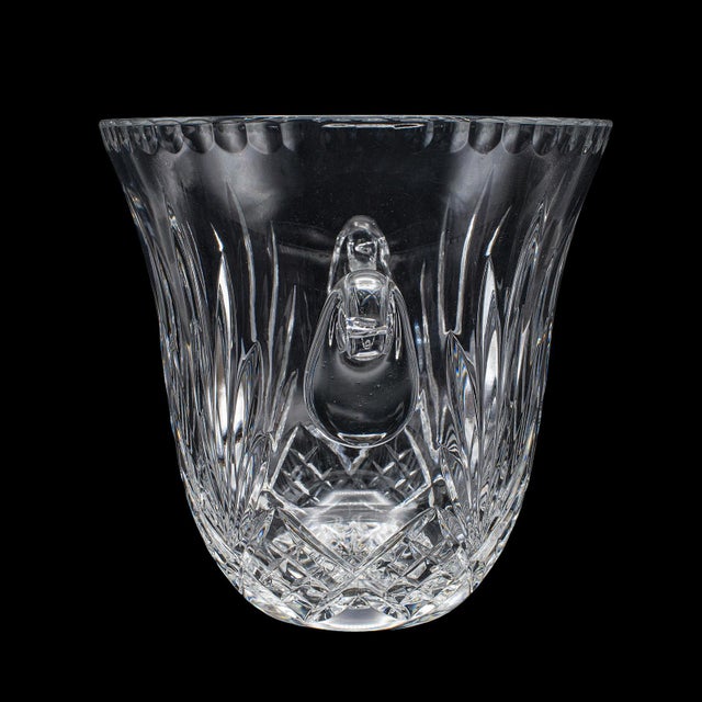 1960s Vintage Wine Bottle Cooler, English, Cut Crystal, Champagne Ice Bucket, c.1960 For Sale - Image 5 of 10