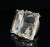 H. Stern Cobblestone Clear Quartz & Diamond 18k Yellow Gold Square Ring - Size 7 For Sale - Image 4 of 9