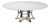 Transitional Round Dining Table, Large - White Oak With Hammered Iron Base For Sale