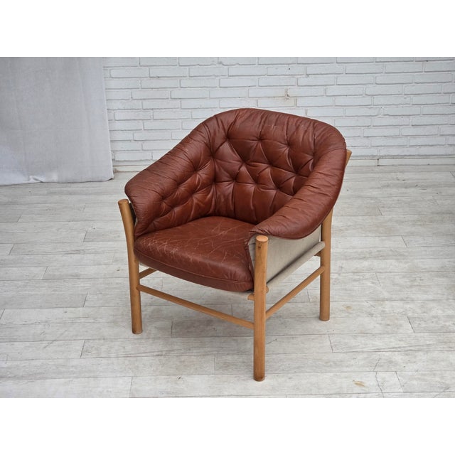 Swedish Model G7 Pedro Leather Armchair by Gunnar Kentemo, 1970s For Sale - Image 12 of 18