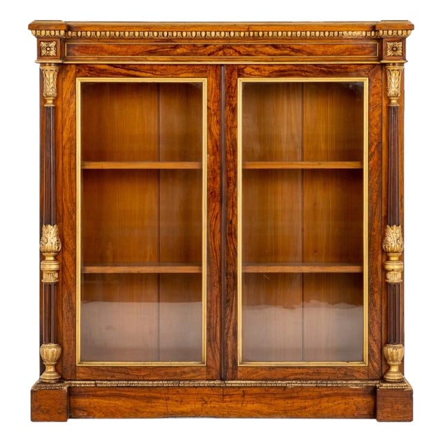 Victorian Pier Cabinet Olive Wood, 1850s For Sale