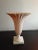 Ceramic Vintage Lenox Porcelain Pink Fluted Vase on Beige Pedestal For Sale - Image 7 of 7