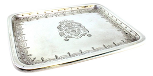 Silver Ticket Booth with Engraved Garlands and Central Coat of Arms