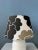Black Small Space Age Table Lamp with Porcelain Base and Black and White Flower Shade, 1970s For Sale - Image 8 of 11