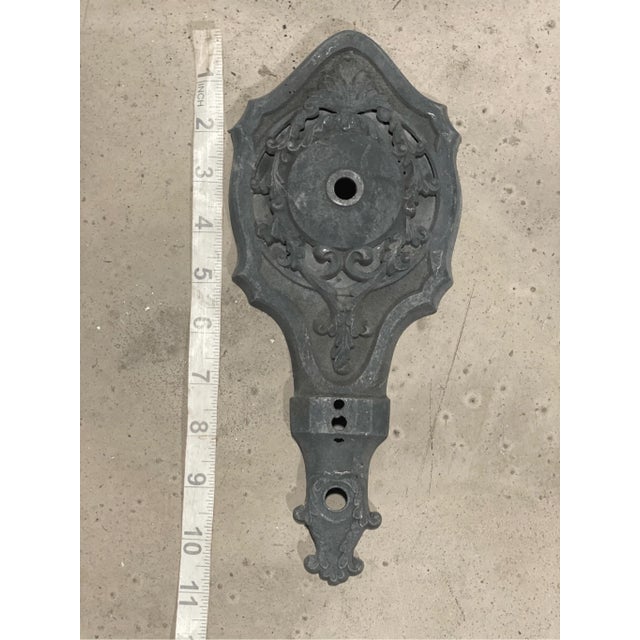 Antique Ornate Victorian Sconce Plate Base Part Single Arm the sconce plate needs to be cleaned and re-wired