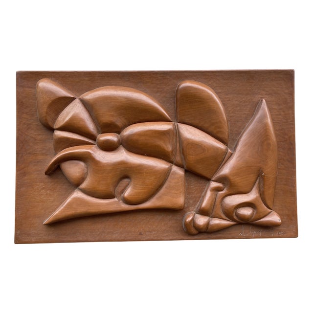 A. Guignard, Wall Sculpture, 1974, Pearwood For Sale