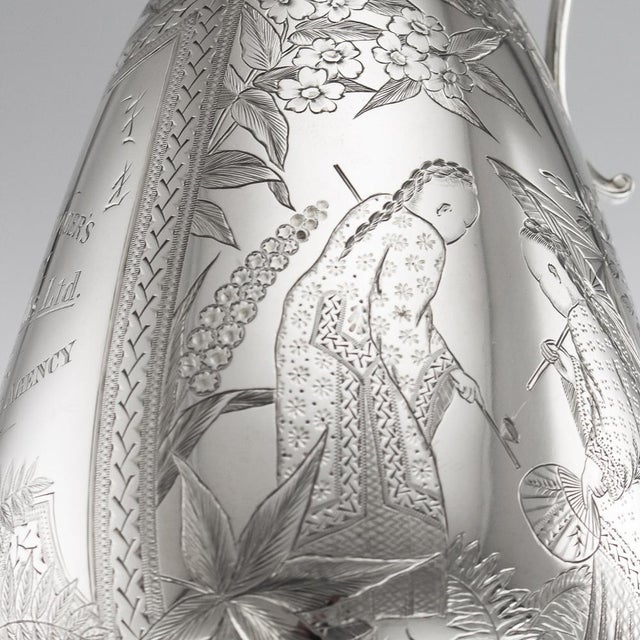 Silver 19th Century Victorian Style Silver Wine Jug, 1879 For Sale - Image 8 of 18